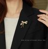 Rhinestone Bowknot Brooch Pins for Women Metal Alloy Elegant Bow Tie Suit Clothing Coat Jewelry Party Accessories Gifts
