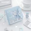 MINKYS Kawaii Wave Pattern PU Leather 3 Ring Kpop Photocard Binder Book 3 Inch One Pocket Idol Card Organizer Storage Book