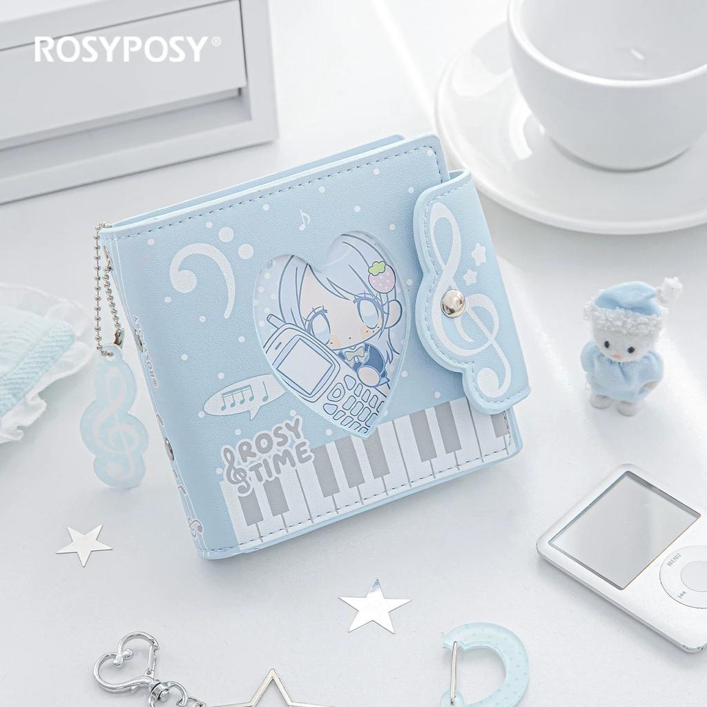 MINKYS Kawaii Wave Pattern PU Leather 3 Ring Kpop Photocard Binder Book 3 Inch One Pocket Idol Card Organizer Storage Book