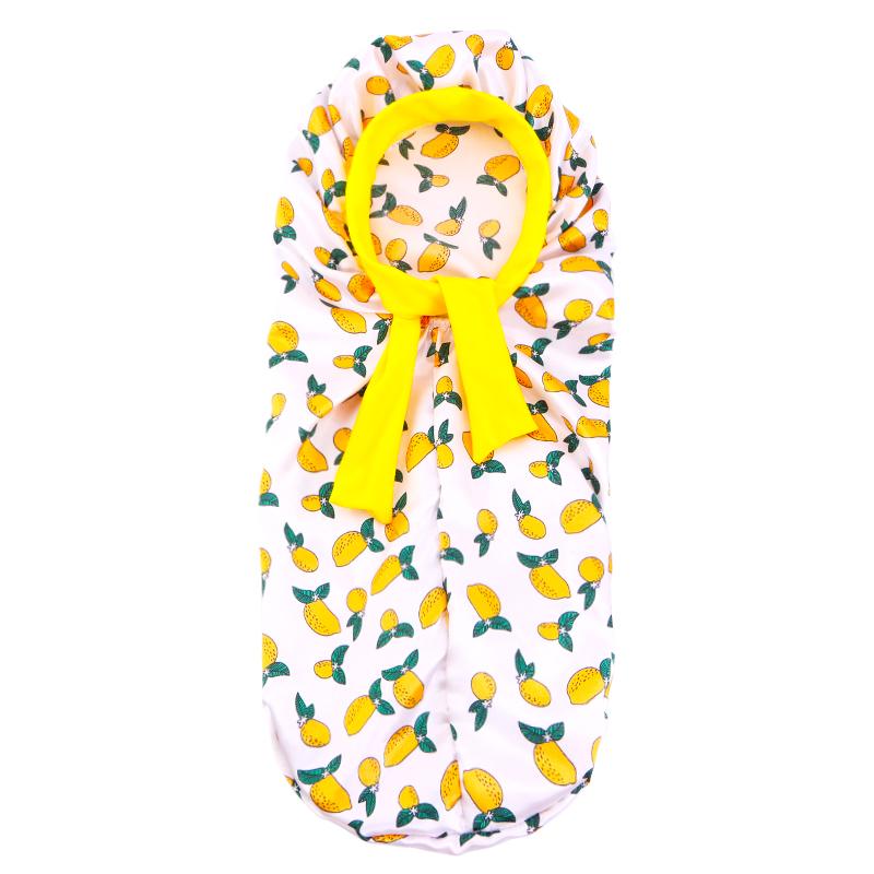 Kinder Lange Schlauchhaube Cartoon-Druck Breites Elastisches Band Nachtmütze für Lockiges Haar Haarpflege Kopfbedeckung Kappe Jungen Mädchen Schlafmütze