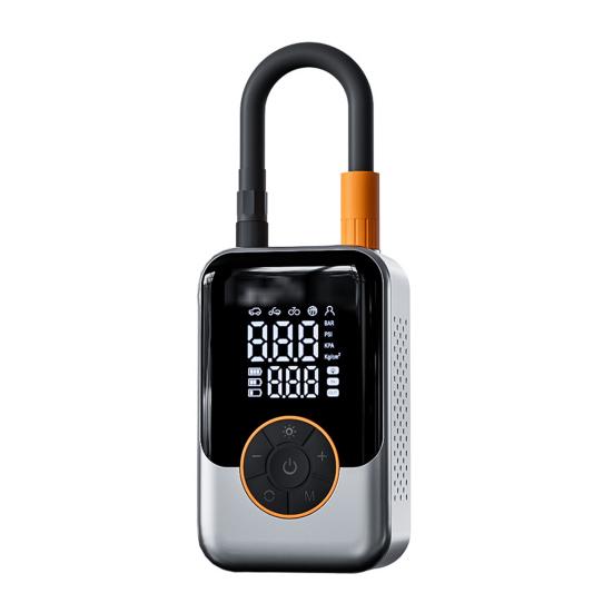 

Портативный насос для накачивания шин, перезаряжаемый электрический насос для автомобиля, велосипеда, цифровой ЖК-дисплей, воздушный компрессор, автомобильный гаджет для путешествий B