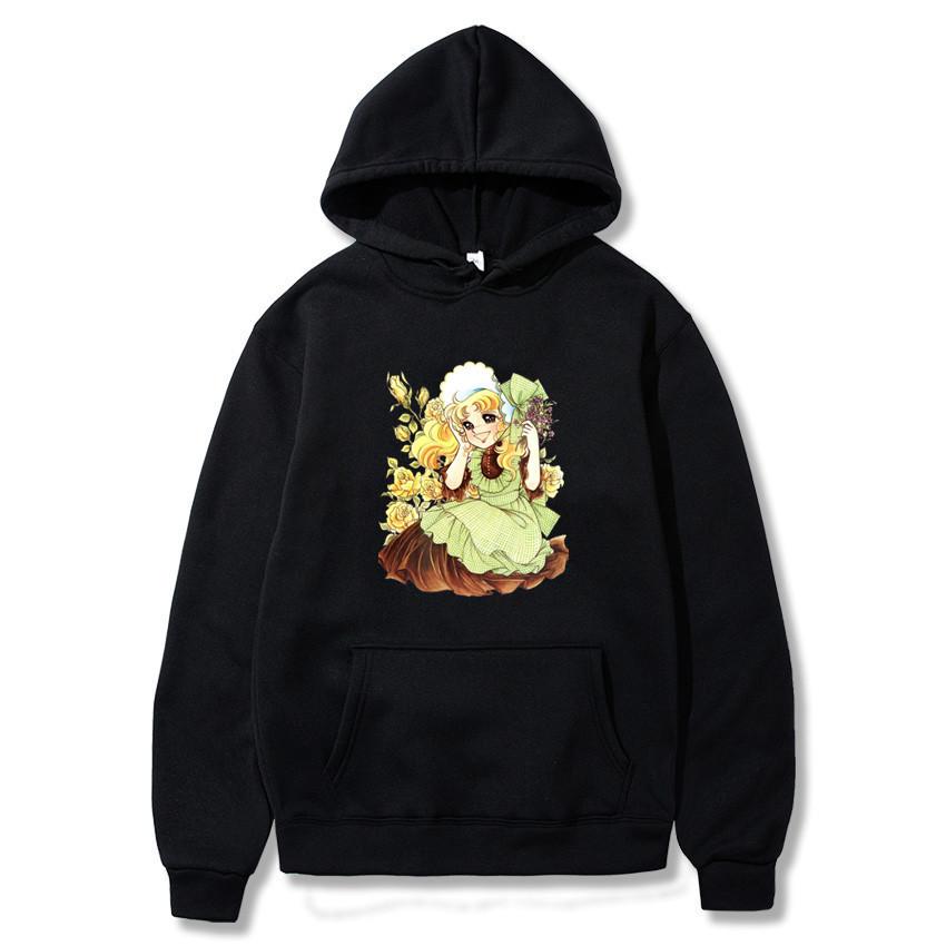 Kawaii Anime Women Casual Hoodies Printed Candy Candy