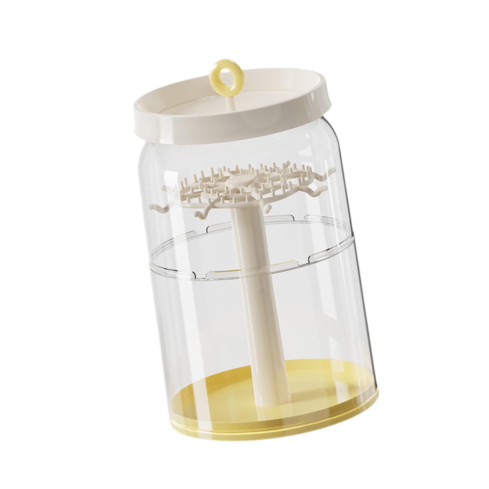 Plush Doll Display Case Holder Cover 360 Degree Rotating Multifunctional Clear жёлтый