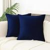 Throw Pillow Covers 16x16 Set Of 2 Velvet Decor Decorative Couch Cushion Pillowcases With Fringe Home Bed Decoration For Sofa Bedroom
