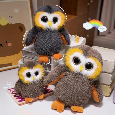 Adorable Big-Eyed Owl Plush Toy – Cartoon Stuffed Animal Doll for Kids' Birthdays
