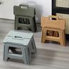 Square Plastic Collapsible Stool - Heavy-Duty Thickened Portable Folding Stool with Handle, 1 Pack for Indoor, Gatherings, Picnic,Fishing | Durable PP