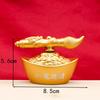 Popular brass rotating handle piece, six-sided rotating combination for attracting wealth and treasures, multi-sided rotating st