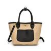 Large capacity woven tote bag women's new fashion shoulder messenger bag seaside vacation straw bucket bag