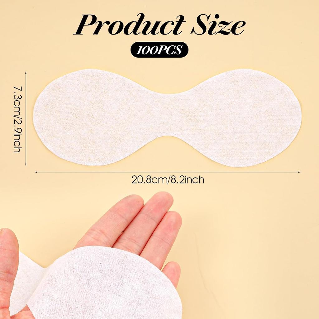 100 Sheets Disposable Non Woven Eye Care, Cotton Paper Facial Eye Pads Spa, DIY Clear Eyes Mask Paper Beauty Sheets for Skincare Spa Wrap Moisture