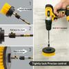 2/3.5/4/5'' Electric Scrubber Brush Drill Extension Rod All Purpose Cleaner Car Detailing Brush Tool Rim Brush Set Car