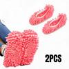 2 Paar Mopp-Hausschuhe Bodenstaubreinigungs-Hausschuhe Schuhe Tuch Wiederverwendbar Fauler Mopp-Tuch-Schuh Zuhause Waschbar Sauber Mikrofaser-Tuch