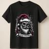 Merry Christmas Skull Santa Graphic Tee Holiday Punk Unisex T Shirt Unisex T-Shirt