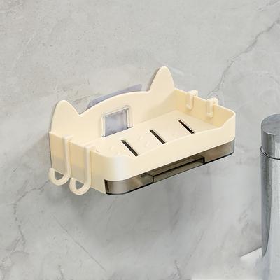 Soporte de Jabón de Pared Agujero Forma Drenaje Soporte para Plato de Jabón para Baño