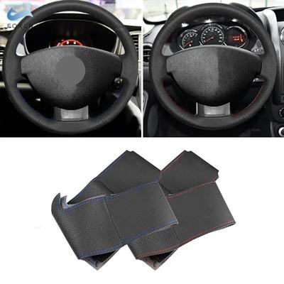 Braid On Car Steering Wheel For Dacia Renault Duster 2010-2016 Dokker Lodgy 2012-2016 Logan Sandero 2013-2017 Leather Cover Trim