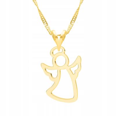 Gold Necklace with Angel Angel Figure Guardian Angel Silver 925