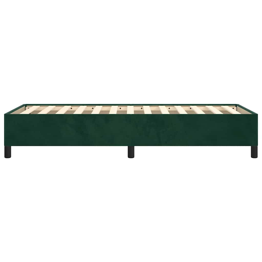 Bed Frame without Mattress Dark Green 90x190 cm Velvet
