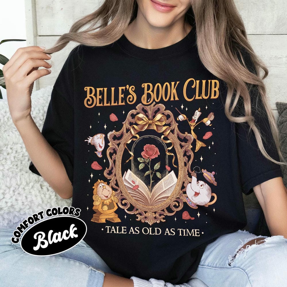 Belles Book Club Comfort Unisex Top Tale As Old As Time Bookish Tee Vintage Dark Academia Bookish Literary Shirt Streetwear