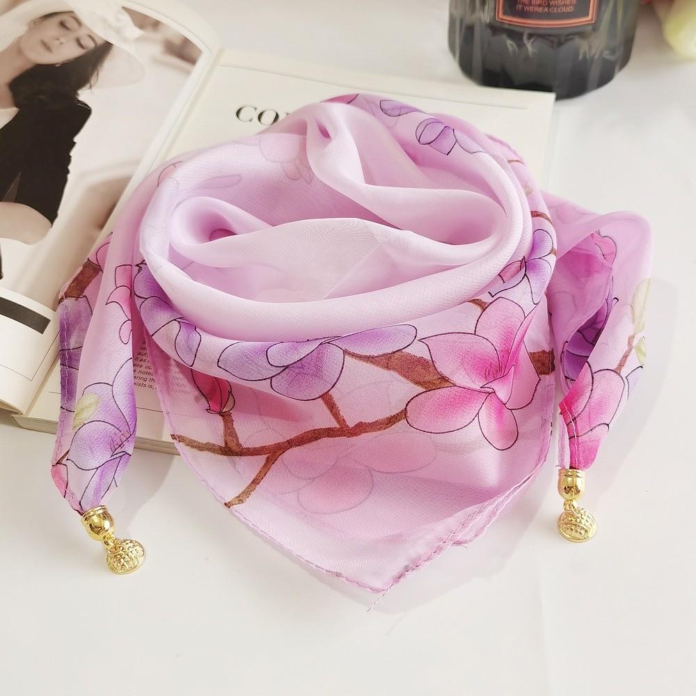 

Fashion Sunscreen Silk Scarf Printed Luxury Small Square Scarf Neck Covers Scarf For Women