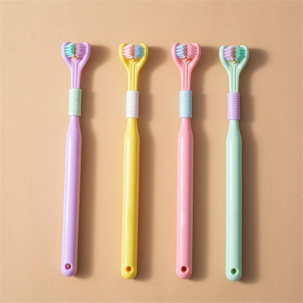 Care Oral Health Stains Remove Travel Toothbrush Clean Teeth and Gums 3-Sided Toothbrush Oral Care
