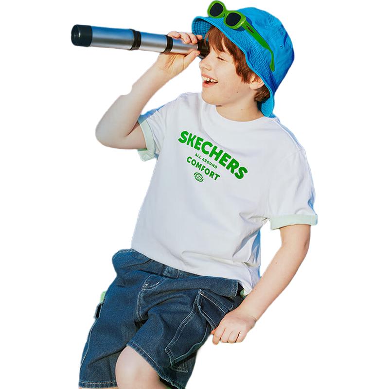 Skechers Unisex Kids  Cotton Short Sleeve T-Shirt L225K055 XXXL160