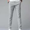 Men Pants Elastic Waist Trendy Polyester Casual Drawstring Men Trouser for Street Wear