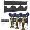 3-Slot Angle Grinder and Polisher Holder Wall-Mounted Metal Tool Rack Multi-Tool Organizer for Garage and Workspace Space-Saving