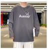Printed Autumn Winter Sweater Men's Spring and Autumn 2024 Korean New Round Neck Loose Top Chic Hong Kong Style Trendy