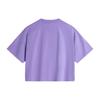 Li Ning X Disney Stitch Series Round Neck Pullover Casual Knit Sports Short Sleeve Drop Shoulder T-Shirt Women Tops Light-Purple ATSU162-2