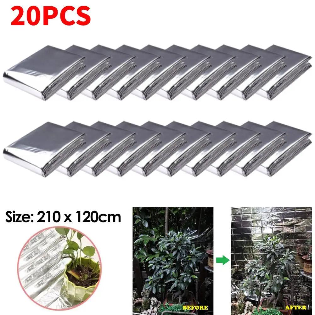 5-30PCS Silver Mylar Highly Reflective Films 210x120cm for Grow Foil Tent Room Garden Greenhouse Farming Increase Plant Growth