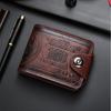 Vintage 100 US Dollar Pattern Men's Wallets Hasp Zipper Card Holder Multi-Functional Coin Purse Daily Use