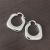 925 Sterling Silver Fashion Square Pierced Earrings Wedding Jewelry