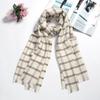 Cashmere Check Mood Long Muffler Shawl Fall/Winter Ivory