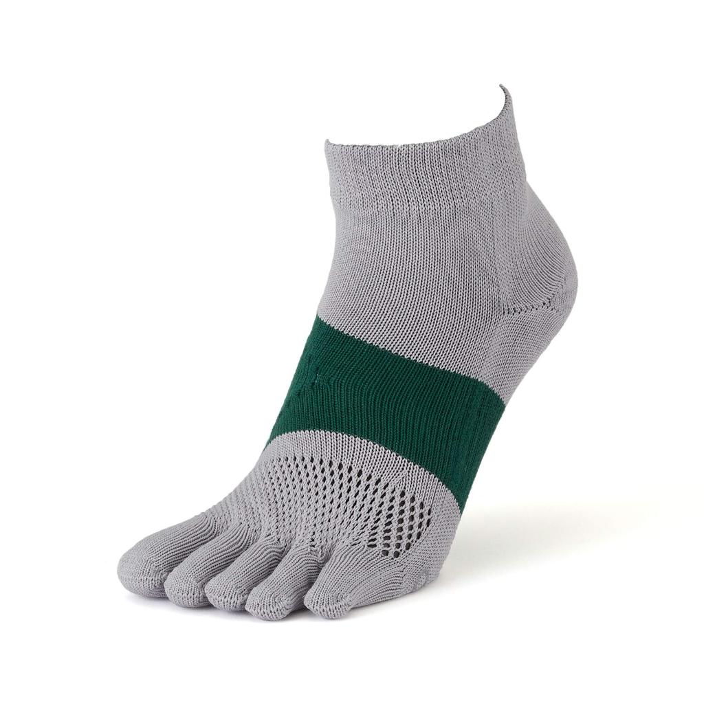 Tabio Racing Run Sizes Made in Gray Five-Toe Socks, 25.0-27.0cm, Japan,