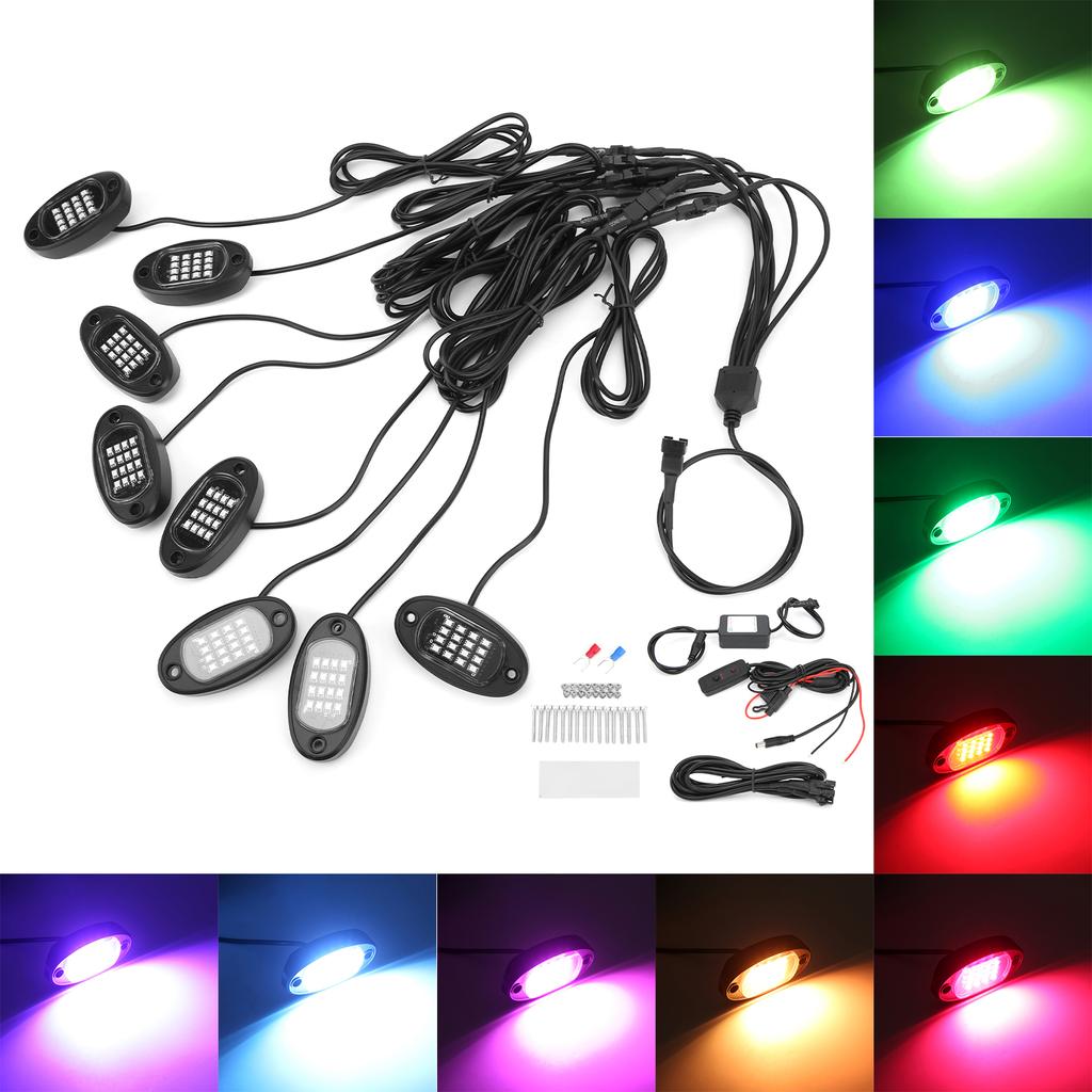 Car LED Ambient Light Underpan Bluetooth Remote Control 1V8 for Off‑Road Trucks ATV UTV Motorcycles