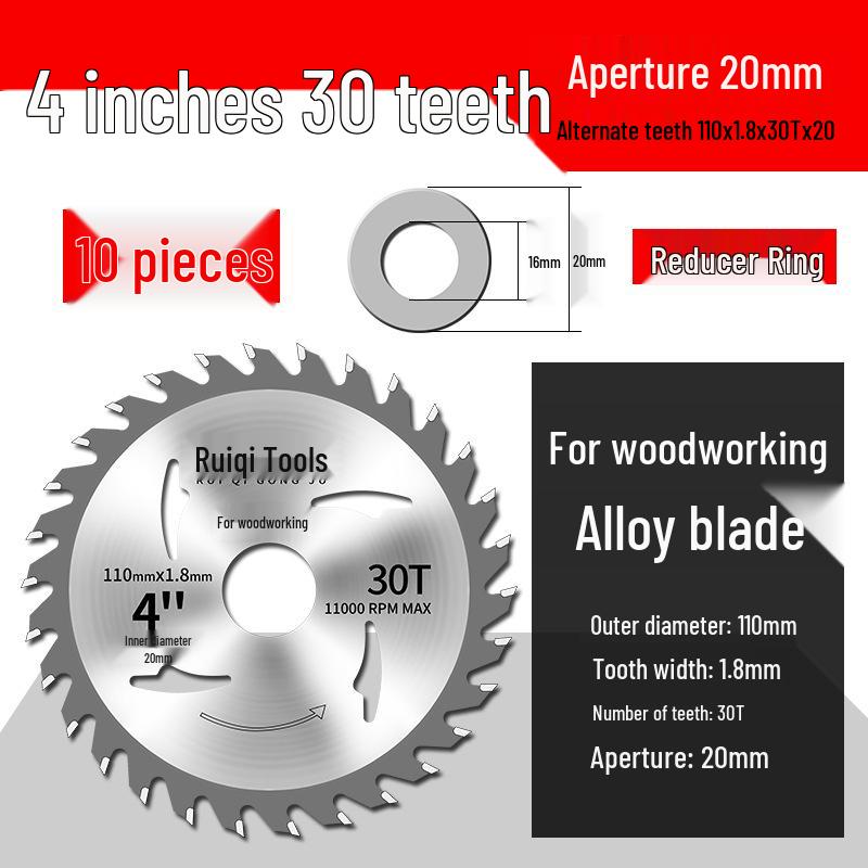 Woodworking Circular Saw Blade - 4 to 10 Inch for Angle Grinder & Hand Grinder