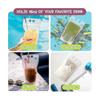 100pcs 16oz Travel Drink Pouches - Resealable Straw Included Hydration Bags