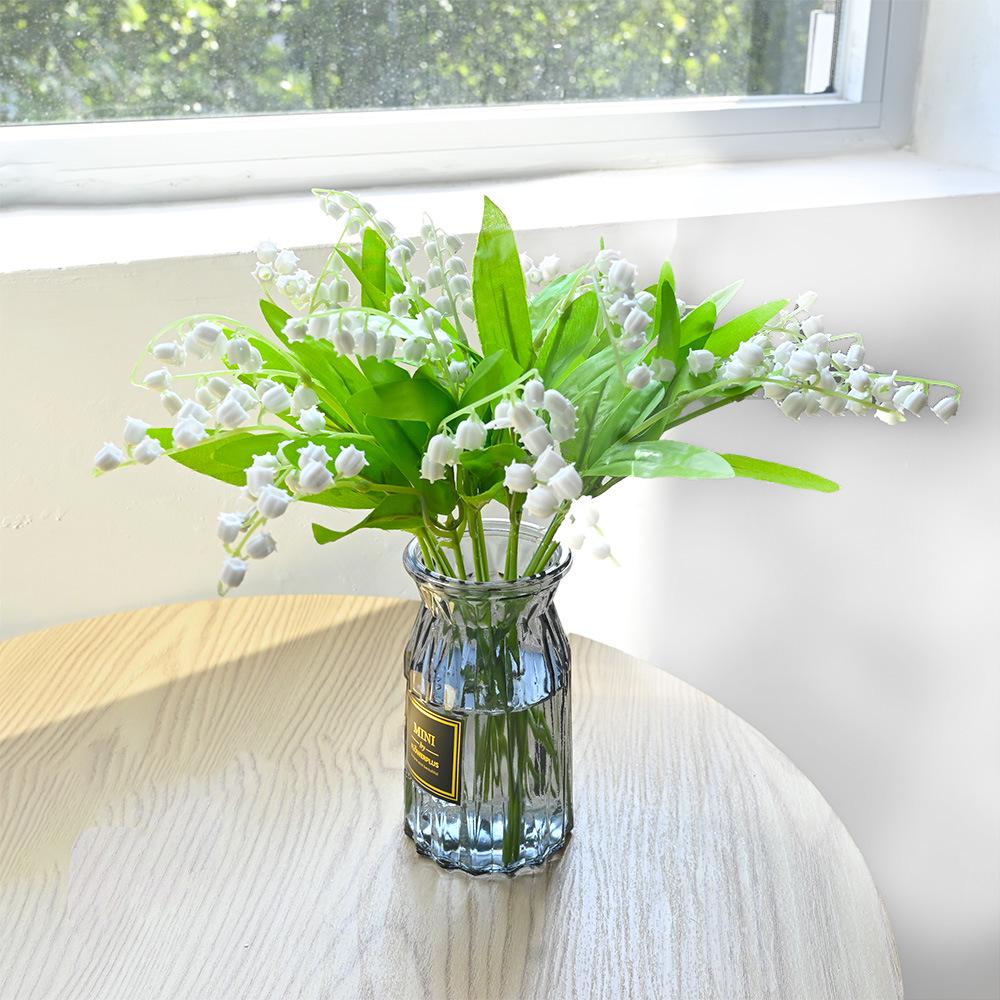 Artificial 6-Branch Campanula Lily of the Valley Flower for Home Decor & Photography Props