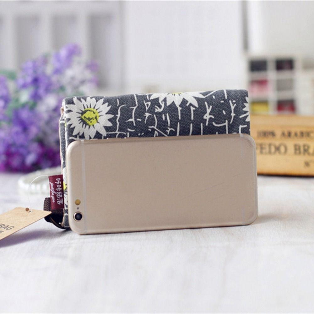 Print Maneki Neko Wallet Portable Zipper Short Wallet Multifunctional Canvas Coin Purse  Women