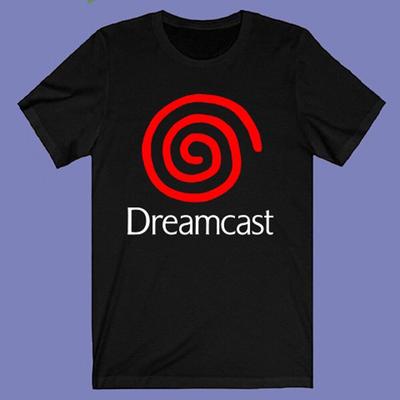 Unisex Shirt Cotton Oversize Large Size New SEGA Dreamcast Logo Mens Black T-shirt Size