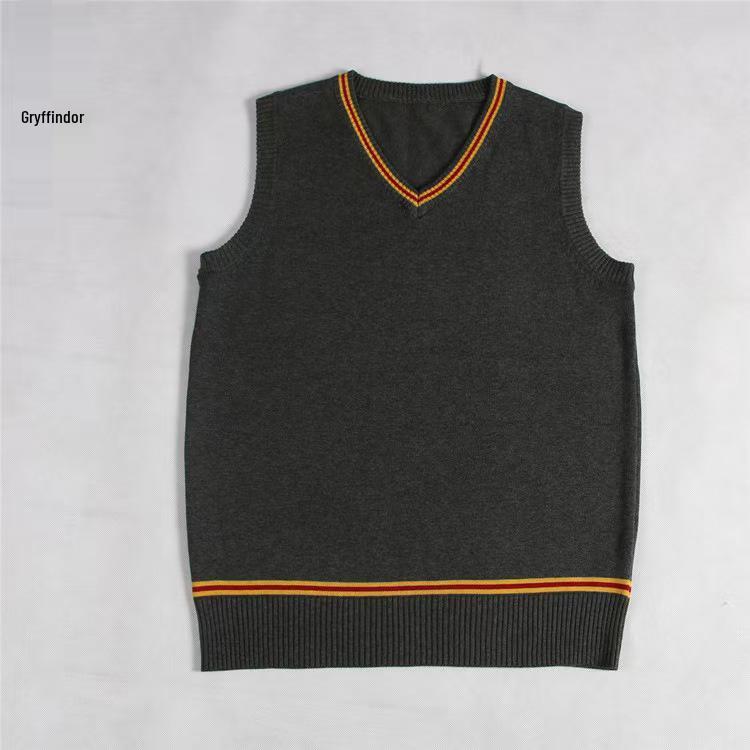 Harry Potter Gryffindor V-Neck Sweater Vest for Men & Women - Cosplay & Daily JK Uniform Style