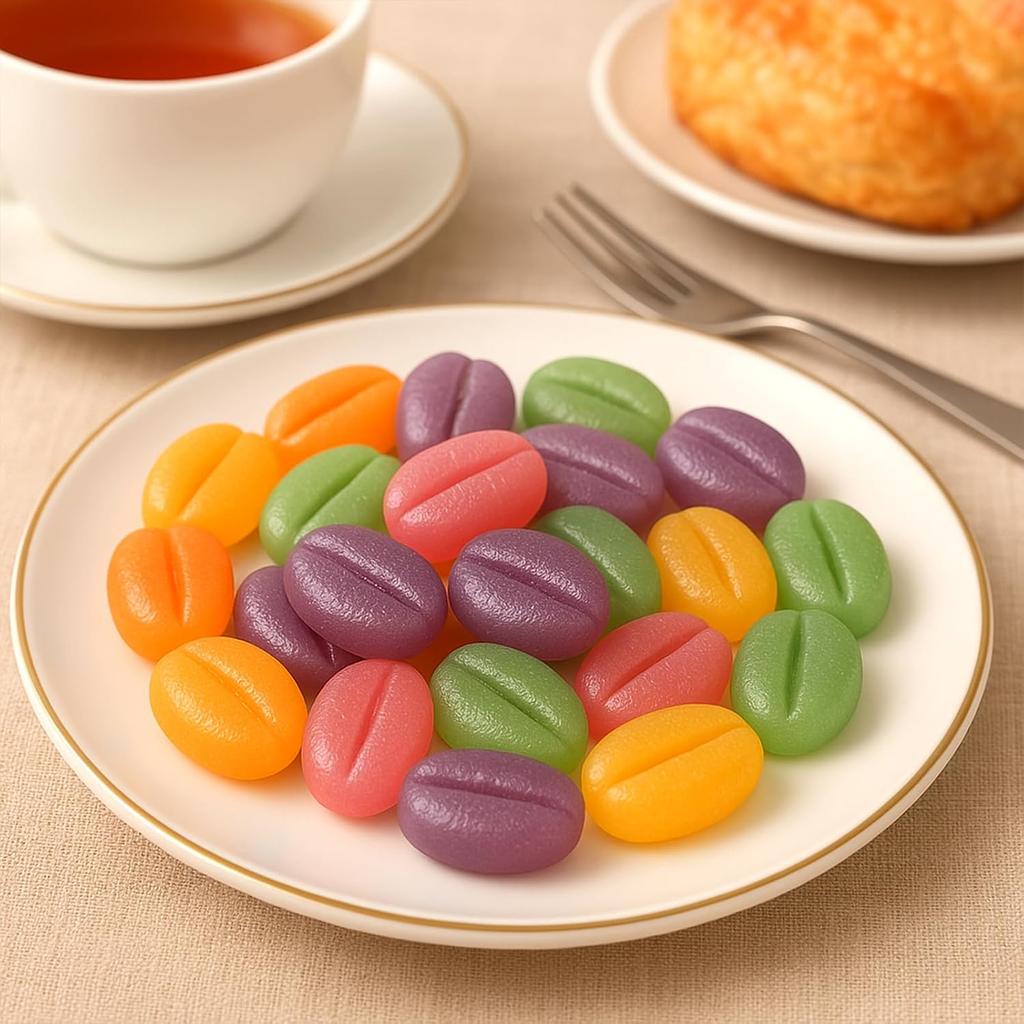 2 Count Mini Coffee Bean Molds 55 Cavity Coffees Beans Silicone Molds, 55 Cavity Mini Coffee Beans Chocolate Sugar Candy Mold, Coffees Bean Shaped