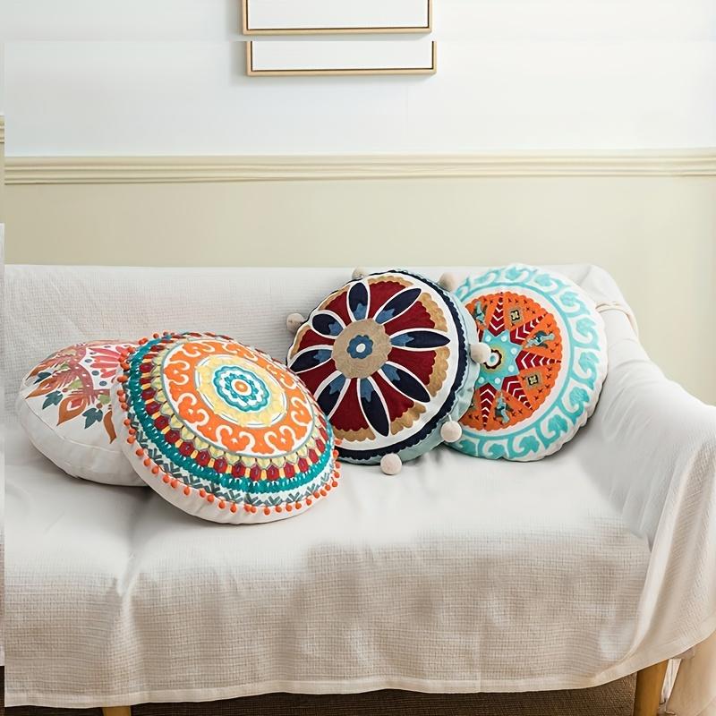 1pc Cozy Moroccan Bohemian Minimalist Pillowcase Soft Neutral Decorative Throw Pillow Cover for Living Room Bedroom and Nursery