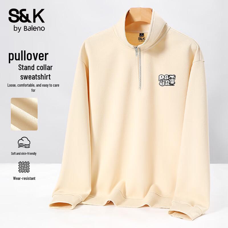 

Baleno Men s S&K Series Half-Zip Panda Print Knit Sweatshirt 2XL