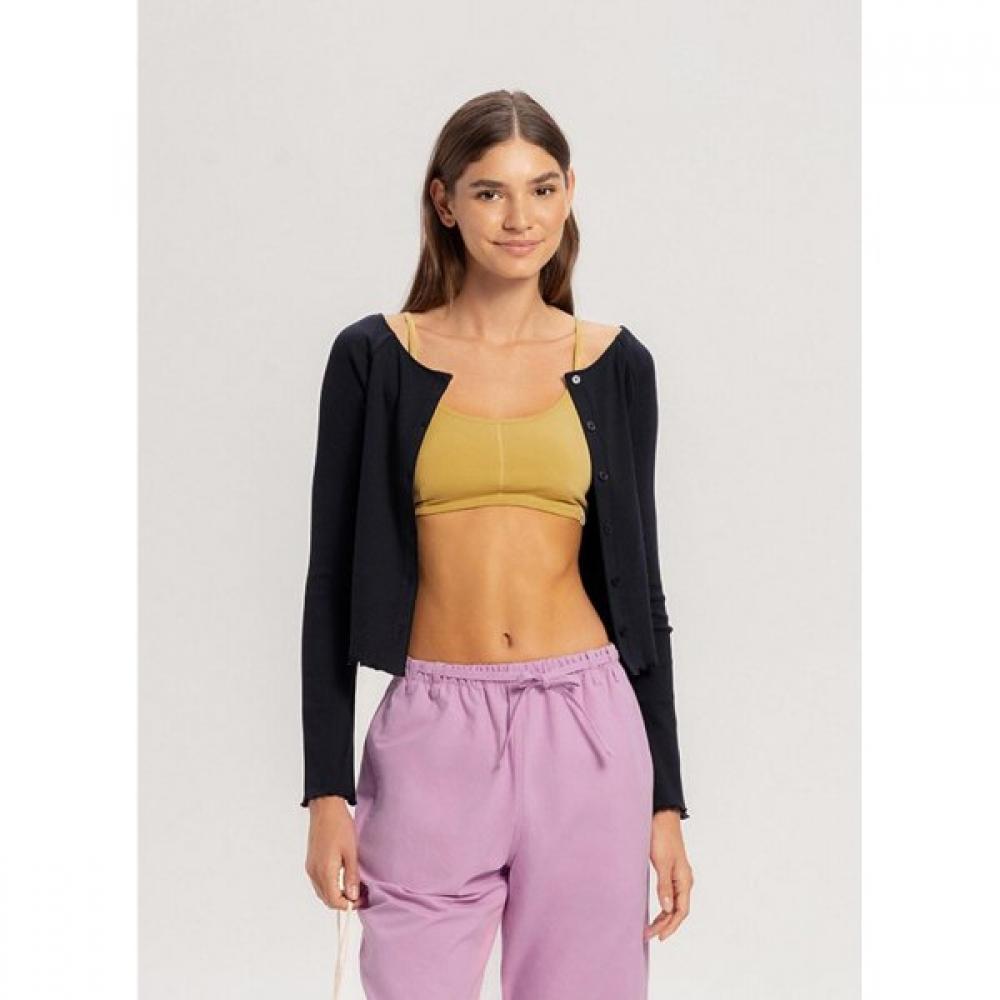 Budhi Mudra Boatneck Rib Cardigan Navy Blazer  B61002aca20 N18 Navy Blazer/S