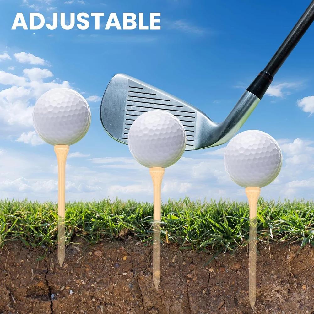 100/50 Count Golf Tees Bamboo Tee Golf Balls Holder 4 Sizes Available Stronger Than Wood Tees Drop Ship 42mm 54mm 70mm 83mm