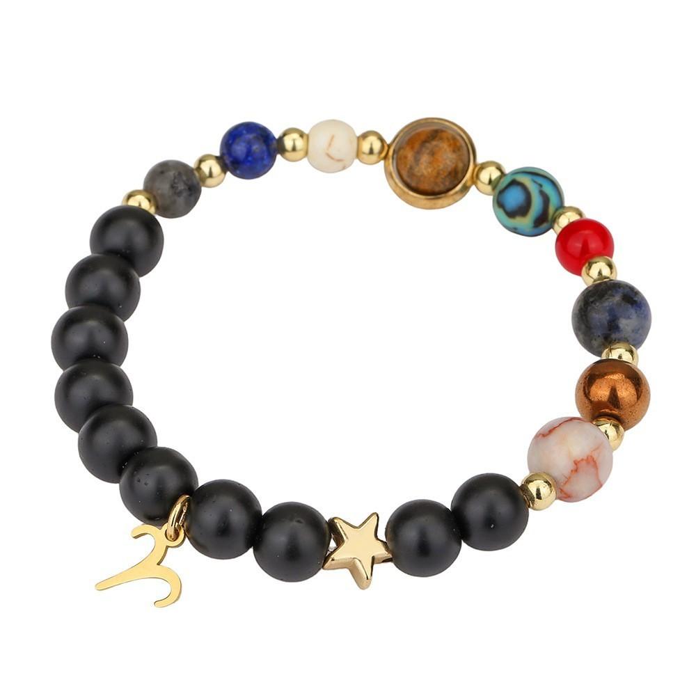 Sternbild Handgefertigt Stein Stahl Anhänger Armband Für Frauen Geschenkidee