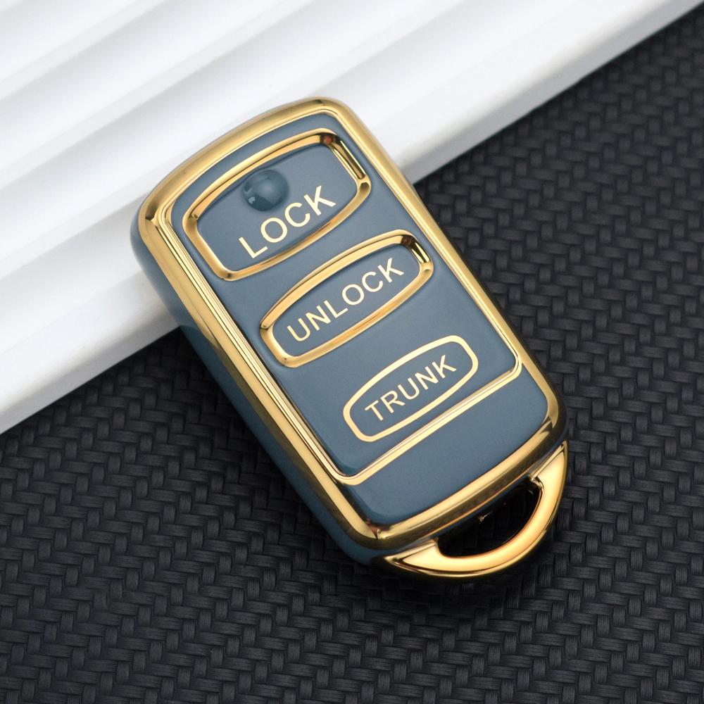 

2 3 кнопки ТПУ чехол для автомобильного ключа для Mitsubishi 2001-2006 MONTERO SPORT защита дистанционного ключа 3 Buttons Grey