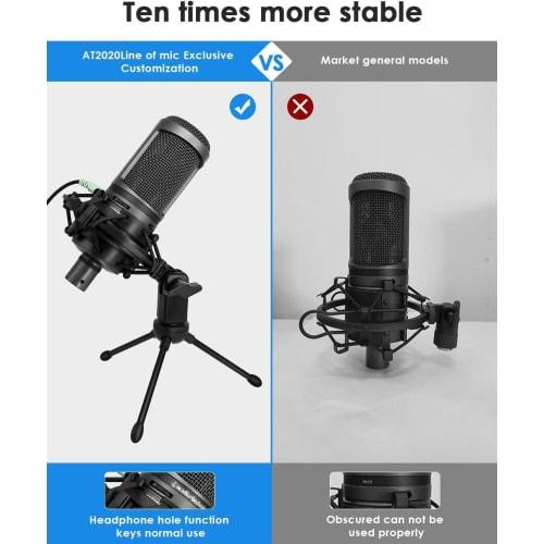 Etour AT2020 Shock Mount with Pop Filter, Vibration Noise Reduction, Compatible with AT2020USB+, AT2035, and ATR2050 [2-Year Manufacturer's Warranty],