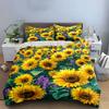 Sunflower Themed Bedding Set Decor Multiple Sizes Kid'S And Adults' Bedroom Exquisite 3Pc Bedding Set, Gift