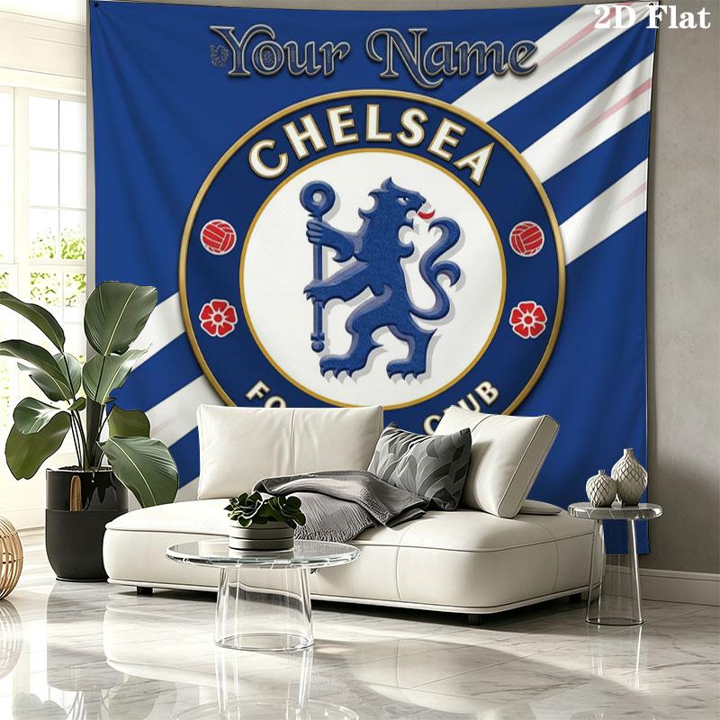 Chelsea F Custom Name Wall Tapestry Aesthetic Wall Hanging Printed Fabric Blanket Decorative Tapestries for Bedroom Living Room Home Decor